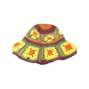 Peter Grimm Straw Wide Brim Beach Floppy Hippie Sun Hat Pura Vida Sz S